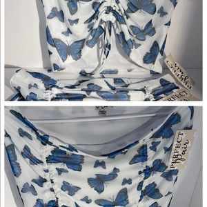 J forJustify  croptop shirt w/mini skirt